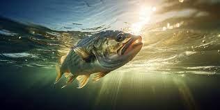 bass in pond underwater
