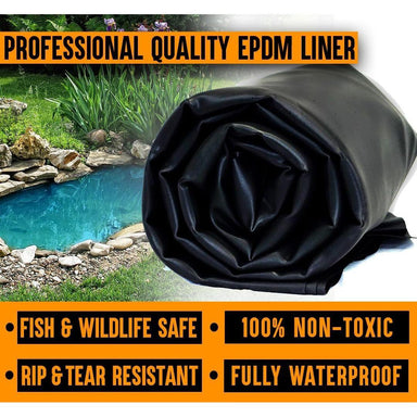 25 ft. x 100 ft. 60 Mil EPDM Rubber and Underlayment Combo Pond Liner EasyPro