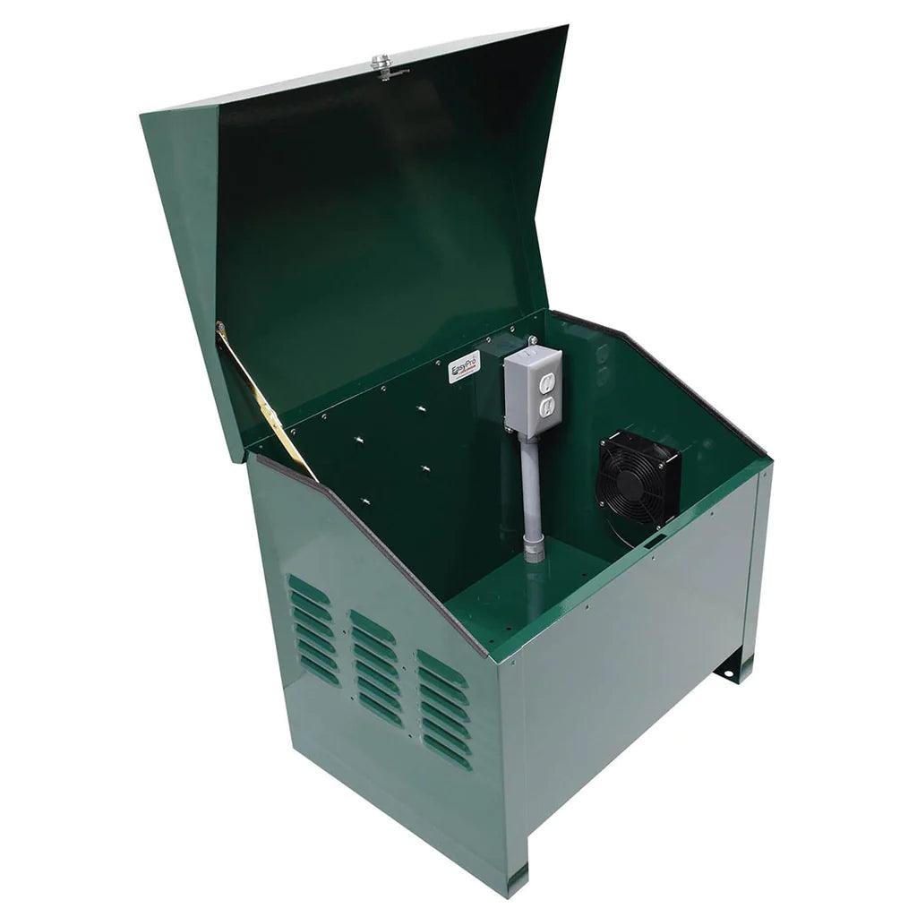 EasyPro Large Deluxe Locking Steel Cabinet with Electric and 115v Fan Installed Cabinet EasyPro Do Not Include Soundproofing 115V