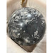Black flower granite 30 inch sphere fountain stone close-up
