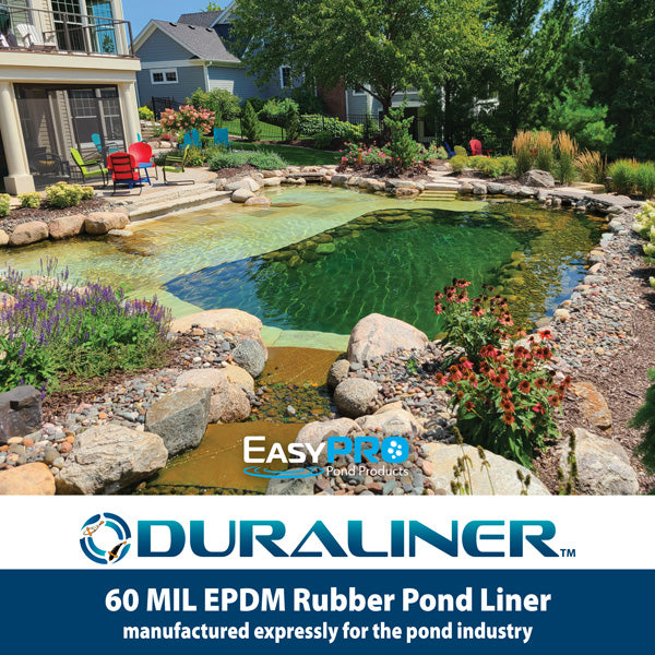 DuraLiner 60mil EPDM pond liner infographic - pond installation
