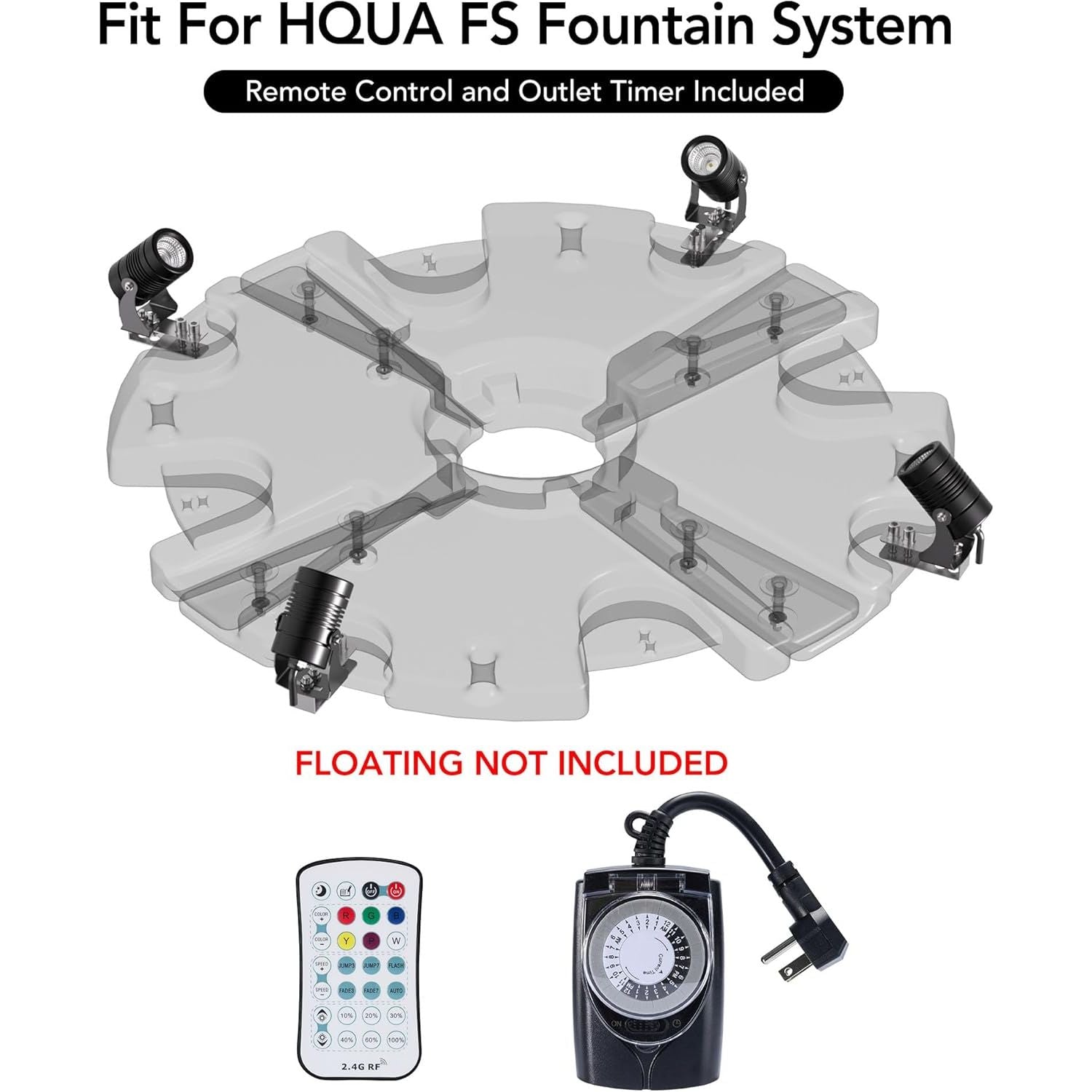 Healthy Aquatics Color-Changing LED Fountain Light Set Fountain Lights Healthy Aqua