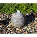 Blue Thumb 24 inch smooth ribbed blue limestone sphere fountain