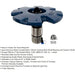 Airmax EcoSeries floating fountain with motor attached on white background with list below image of benefits and warrany