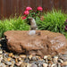 Large boulder bird bath fountain in Chestnut Brown