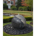 30 inch black flower granite sphere fountain with crystal swirls
