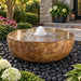 Blue Thumb brown patina reflection bowl fountain in a backyard landscape