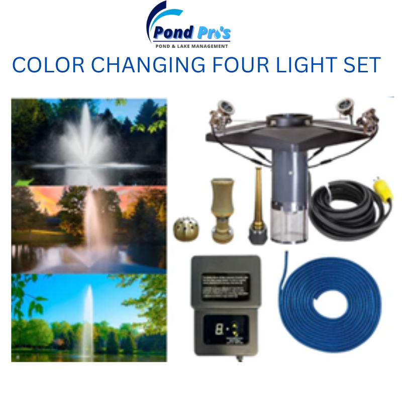 Scott Aerator Triad Fountain With Lights Bundle