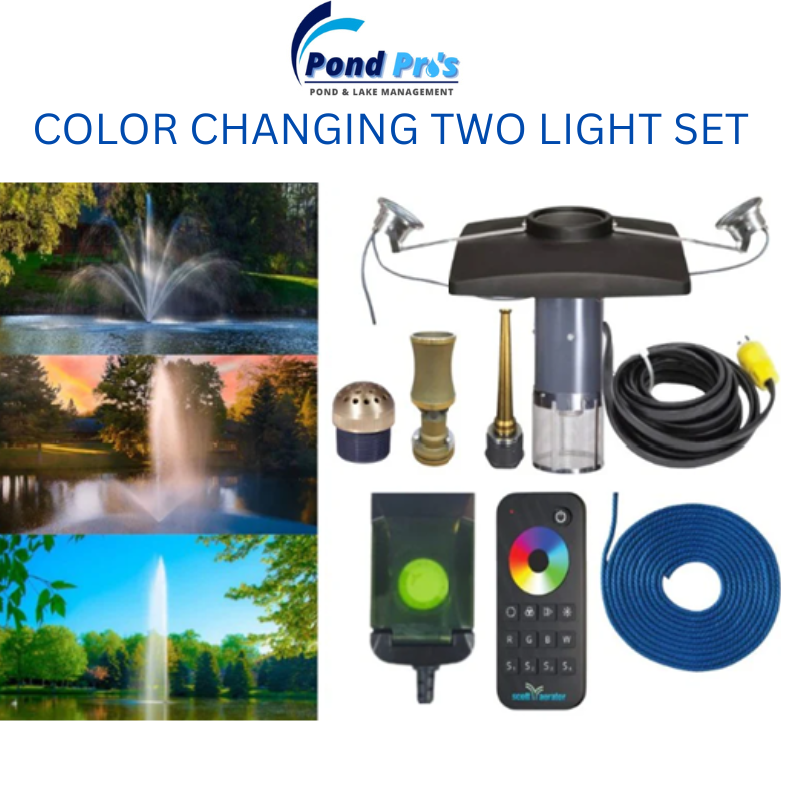 Scott Aerator Triad Fountain With Lights Bundle