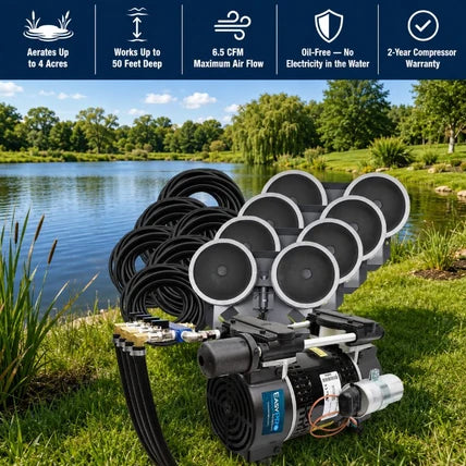 EasyPro 4 Acre PA86AD Rocking Piston Pond Aerator – With cabinet