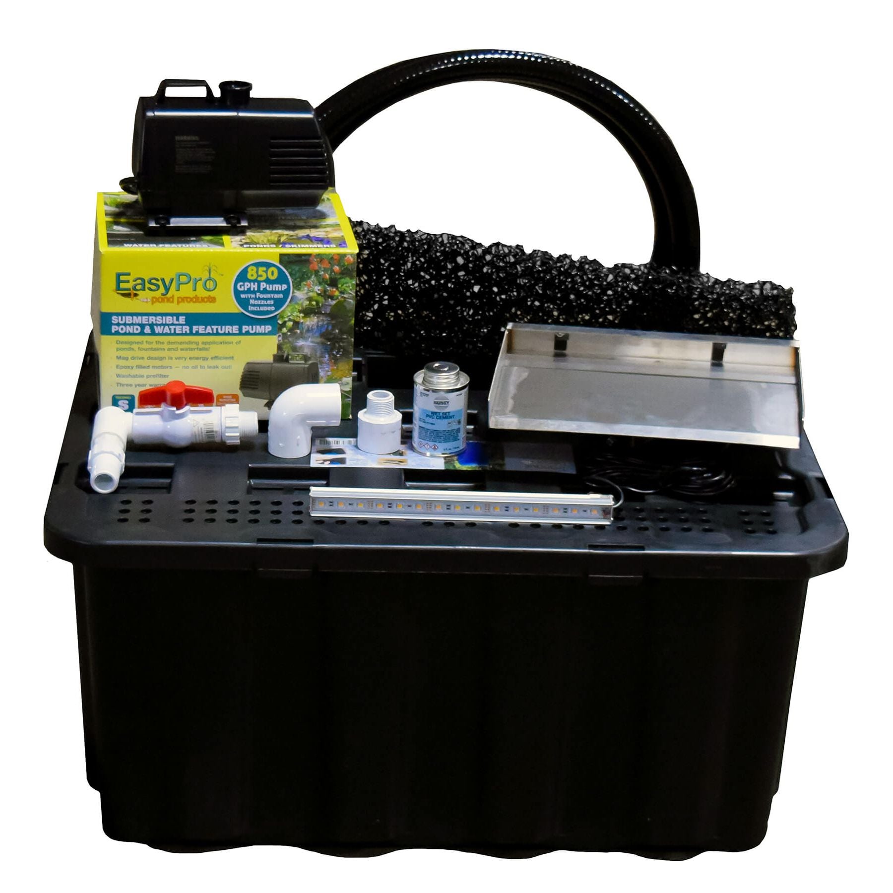 Vianti Falls 11" extended lip spillway kit, blue led