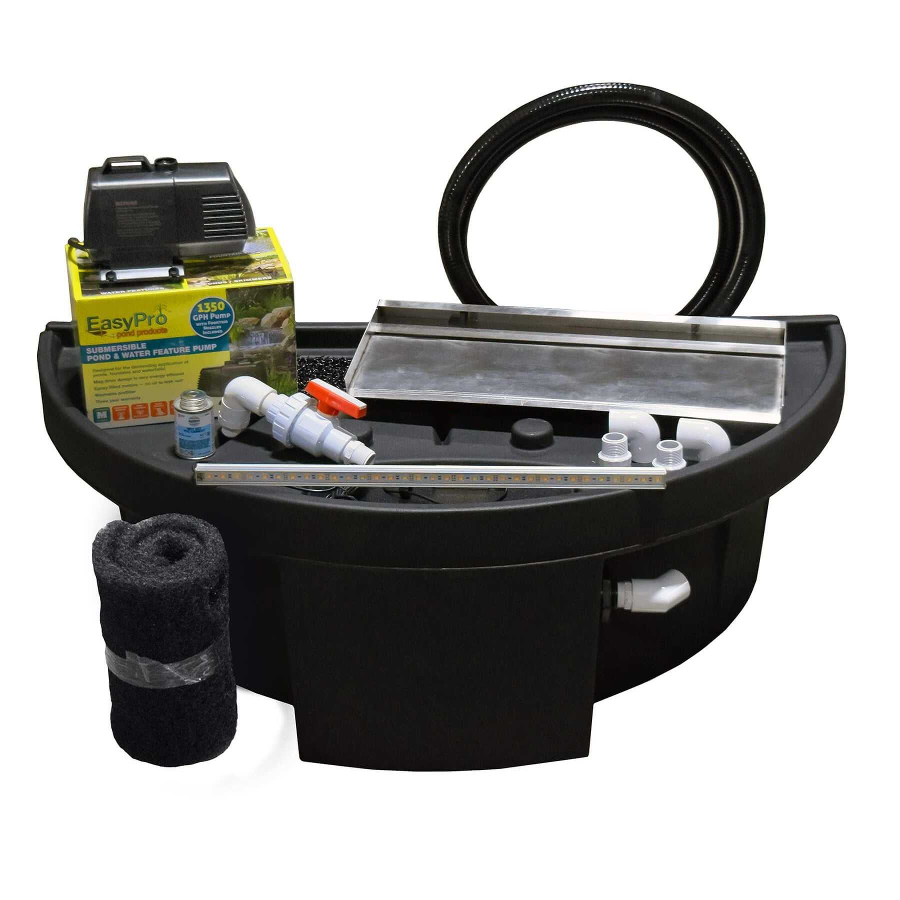 Vianti Falls 23" extended lip spillway kit, blue led