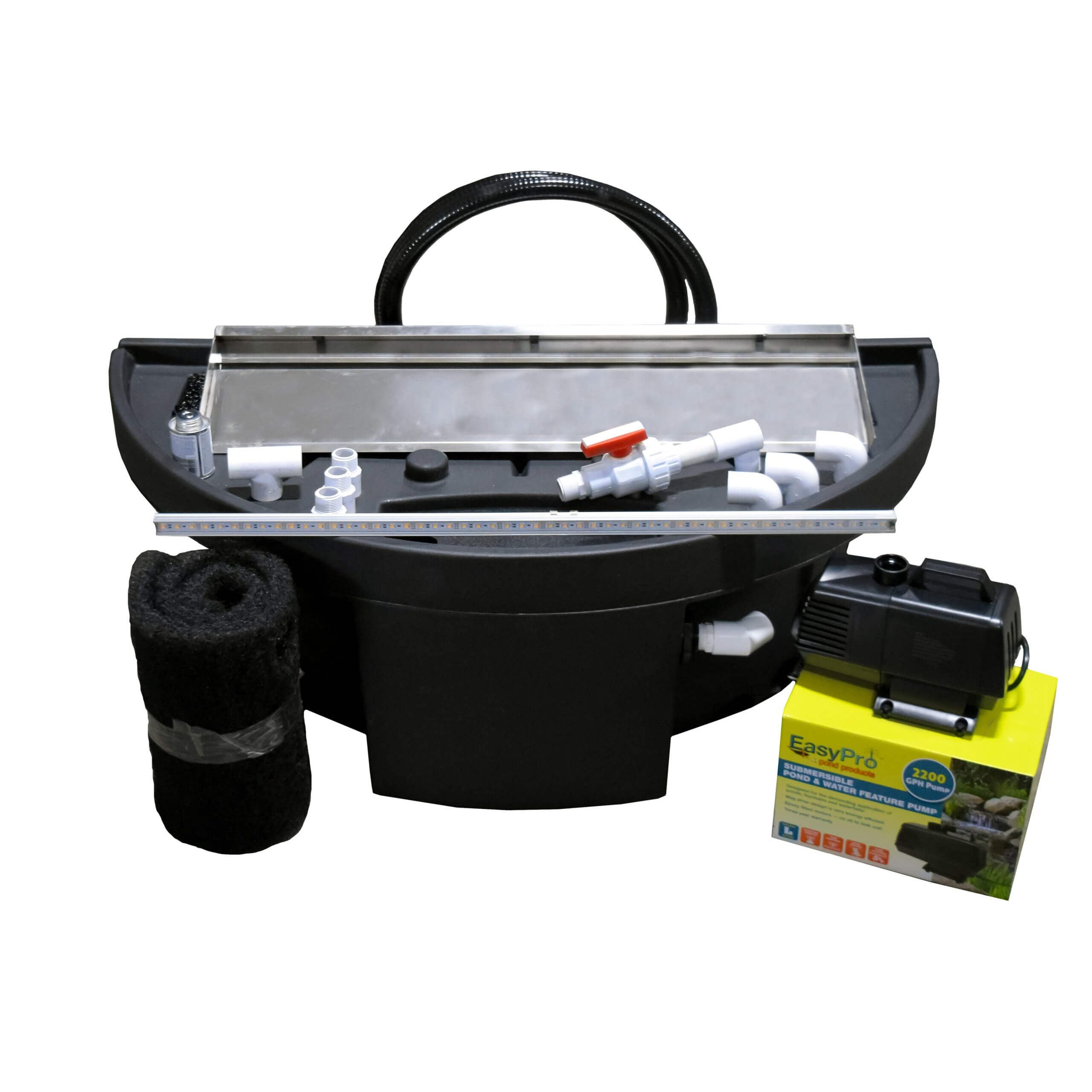 Vianti Falls 35" extended lip spillway kit, blue led