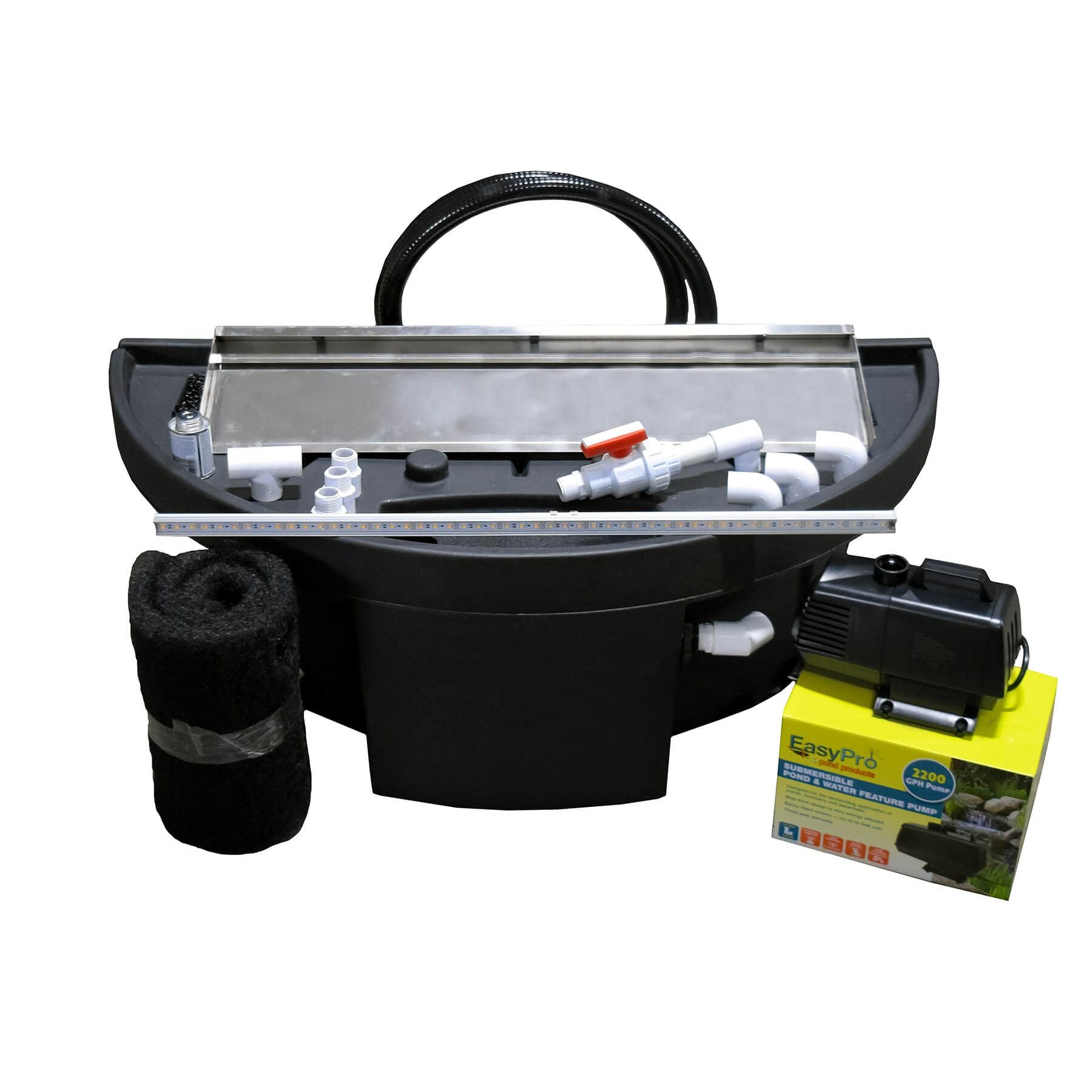 Vianti Falls 35" extended lip spillway kit, white led