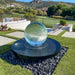 Blue Thumb 24 inch crystal acrylic sphere fountain kit in a landscape