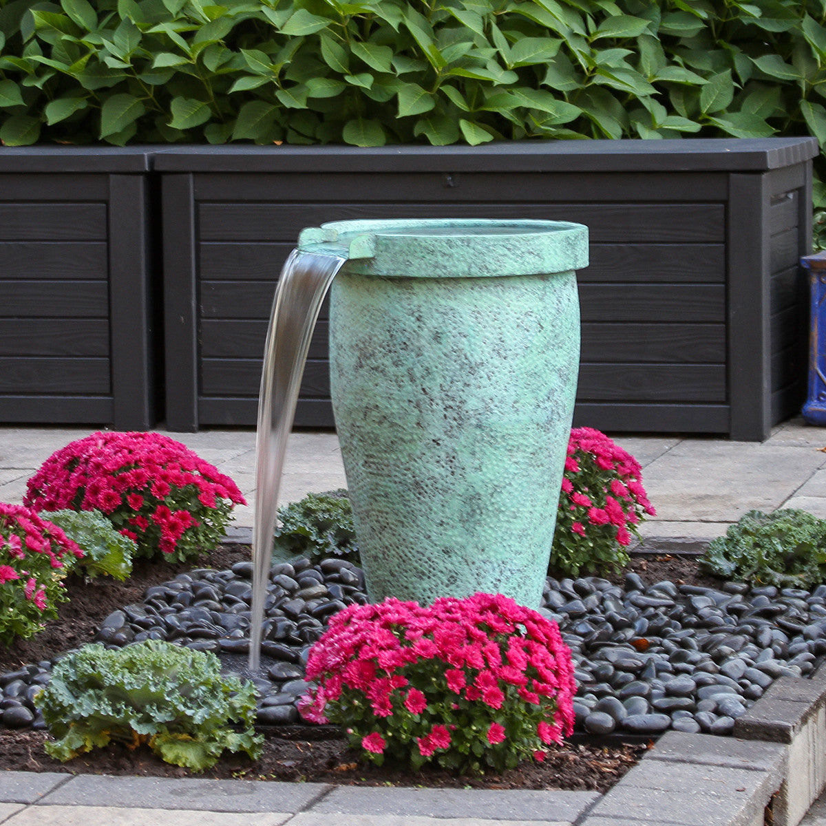 Blue Thumb 30.5 inch brass round spillway urn fountain kit