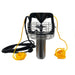 Ice Away De-Icer with propeller guard and yellow cord on a white background