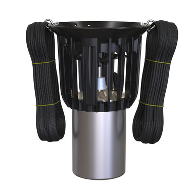 Airmax Power House Ice Eater Gen 2 de-icer with glide-cage motor mount and two coiled mooring ropes