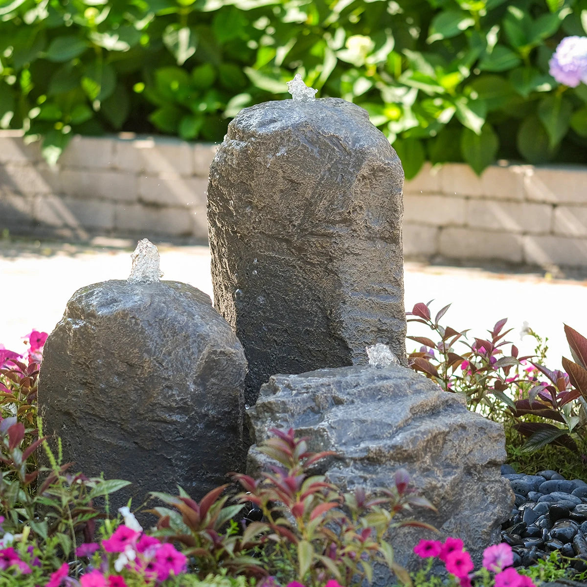 Blue Thumb Cascade Mini Mountain Spring triple GFRC boulder fountain kit