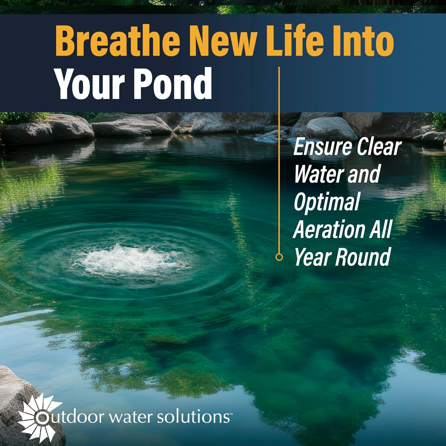 Outdoor Water Solutions Pond Aerator Bubbler Shallow Pond Aeration