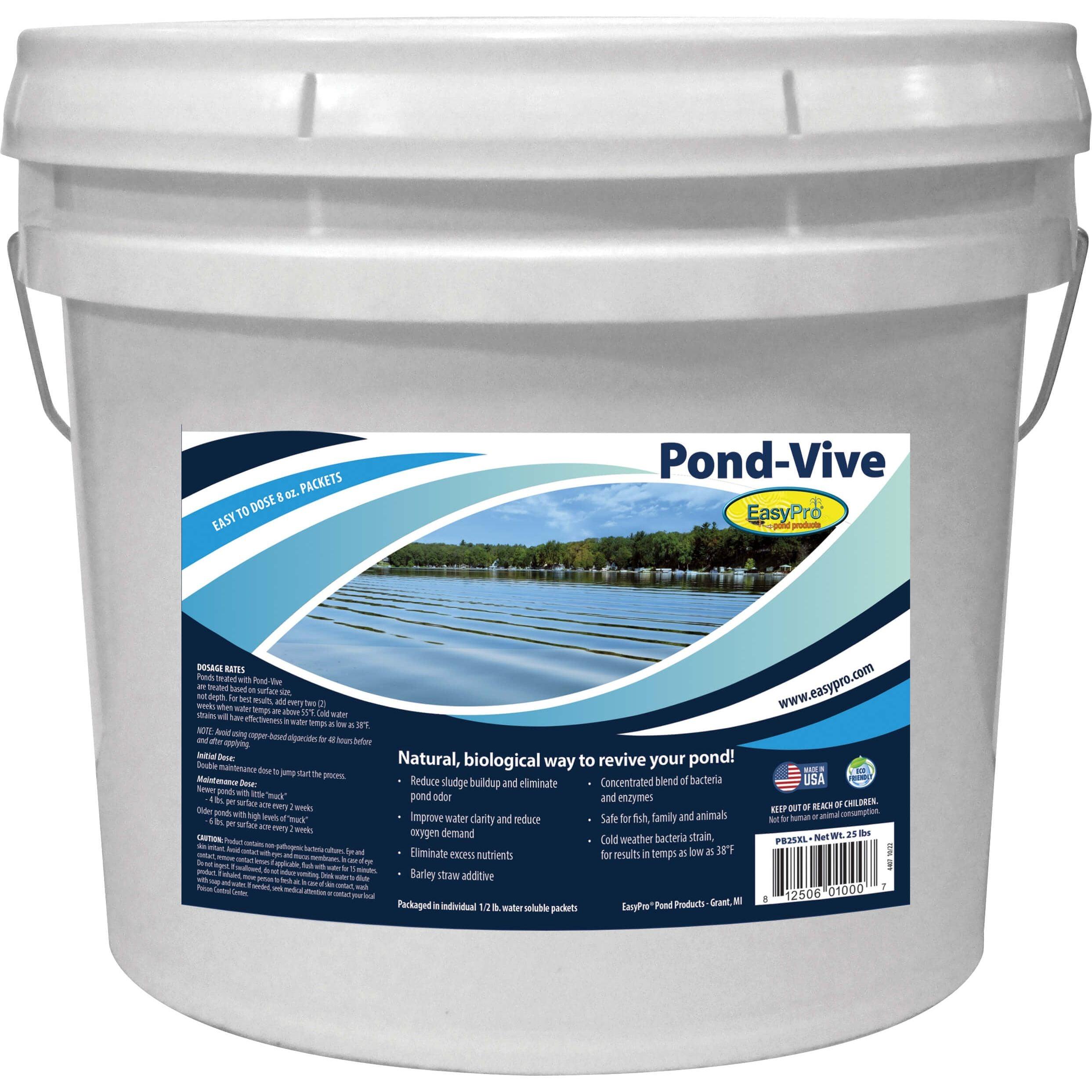 PB25XL Pond-Vive Bacteria – 25lb pail – Bulk Loose Powder Pond Bacteria EasyPro