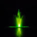 Power House Fountain in pond at night with green lighting