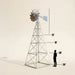 Model of a Outdoor Water Solutions Aerating Windmill with height measurements indicated, shown against a plain background.