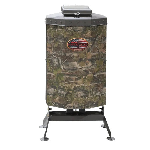 Texas Avenger Fish Feeder 100 lb model with a brand logo on a white background