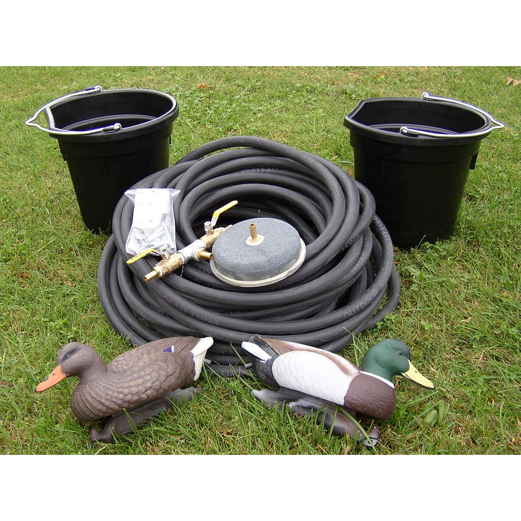 Outdoor Water Solutions Wooden windmill pond aerator medium pond accessory kit