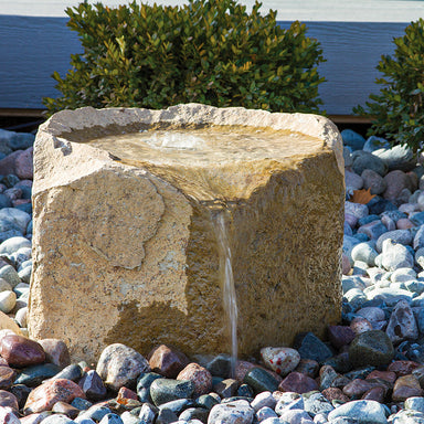 Alder Falls boulder fountain in Chestnut Brown