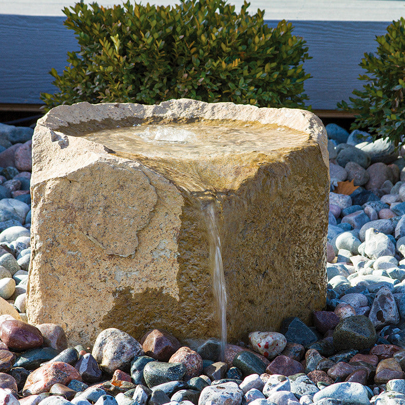 Alder Falls boulder fountain in Chestnut Brown