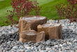 Triple Falls boulder fountain in Chestnut Brown