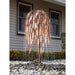 Copper weeping willow fountain with hand-cut leaves
