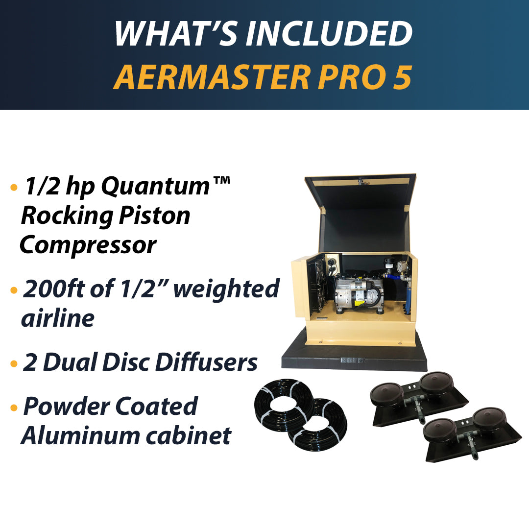 Outdoor Water Solutions AerMaster Pro 4.3 CFM Aerates Up to 2.5 Acres