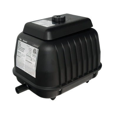 Airmax SilentAir LR50 diaphragm compressor for SW40 aeration system on white background