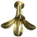 Brass 4-petal flower spout front view