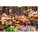 Copper extra tall oak tree fountain detail