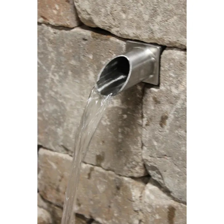 Stainless steel large round wall spout