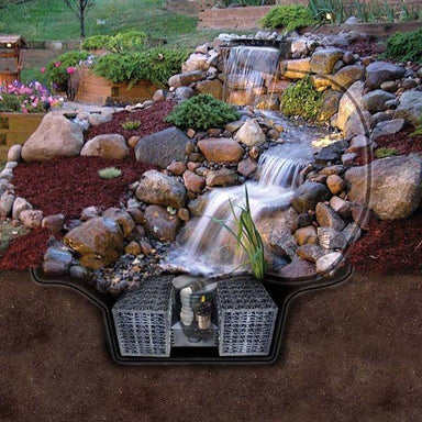 Pro-Series™ Just-A-Falls™ Kit – 18″ Spillway (7′ Stream) With High Strength Res-Cubes Waterfall Kit EasyPro