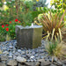 Klamath Basin boulder fountain in a garden