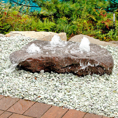 Manistique Falls boulder fountain in Chestnut Brown