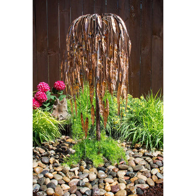 Blue Thumb tall copper weeping willow tree fountain